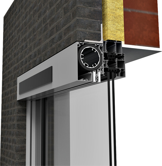 Der kompakte Kasten passt ­perfekt in die ­Laibung passt (90 x 123 mm, 110 x 143 mm) und bietet bis zu 12 m2 Tuchfläche.