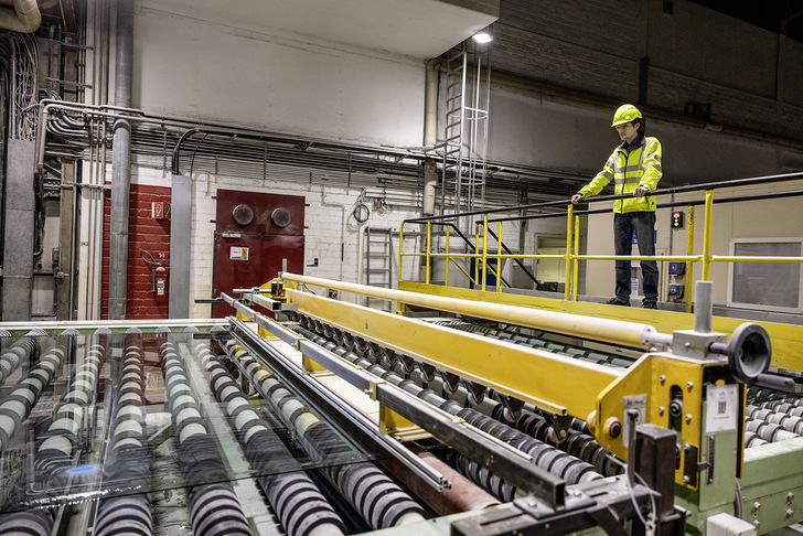 Im Vorfeld der industriellen Tests in Herzogenrath wurden von ­Saint-Gobain in Frankreich Versuche im Labormaßstab durchgeführt.