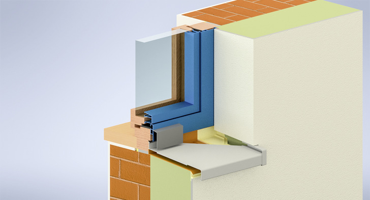 Bei einem Sohlbankanschluss ist die Dichtigkeit der Anschlussfugen wie auch die Dichtigkeit der Fensterbank selbst ohne Abdeckung durch einen Wetterschenkel sicherzustellen. - © Foto: fensterinform gmbh
