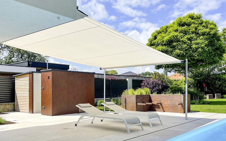 Das Unternehmen hat eine motorisierte Variante der innovativen Schattenlösung entwickelt.