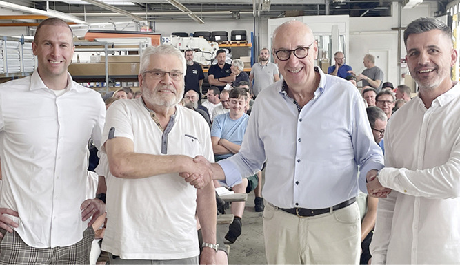 v. l.: Roman Hilzinger, Herbert Schenk, Helmut Hilzinger, Jerome Krieck