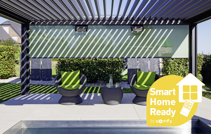 Steuerung für jeden Bedarf: erweiterte Bedienoptionen  mit Smart-Home-fähiger Somfy-Steuerung. - © Foto: Weinor

