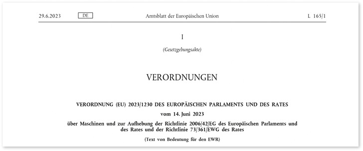 Geschäftsführer Marcel Discher befasst sich schon 2023 mit Verordnungen, wie z. B. die Änderung der Maschinenrichtlinie, auch wenn diese erst in 2027 in Kraft tritt. - © Foto: EUR-Lex
