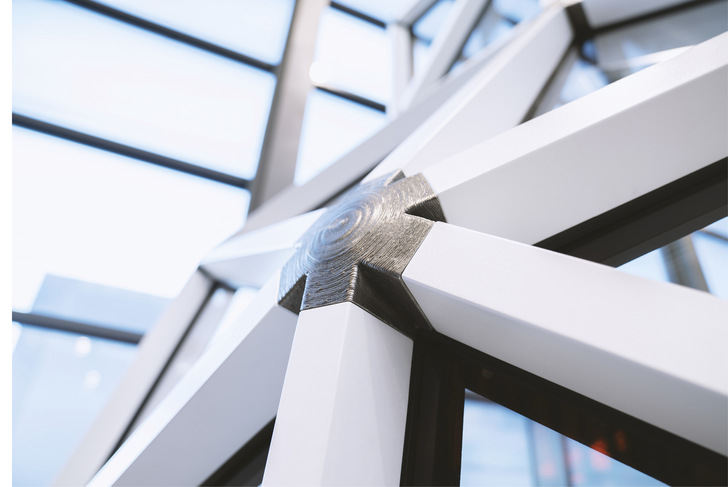 Die aufliegenden Dichtungsknoten werden passend zum Verbindungsknoten gedruckt, sodass die Entwässerung über nur eine Dichtungsebene erfolgt.