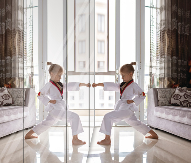 Wirksamer Splitterschutz: Der Sicherheitsspiegel Miralite Easysafe hält Glassplitter bei Bruch sicher fest.