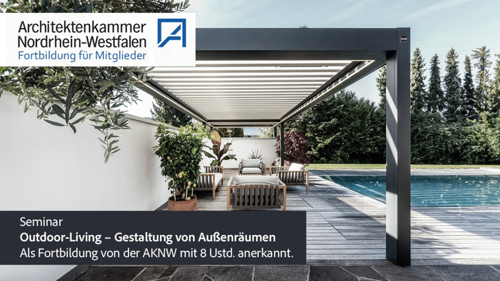 Das Fortbildungsseminar ist von der Architektenkammer NRW mit 8 Unterrichtsstunden anerkannt und richtet sich an Fachrichtungen Architektur, Innenarchitektur und Landschaftsarchitektur. 