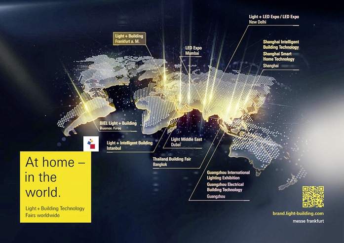 Weltweit zuhause: Die Light + Building Technology-Messen der Messe Frankfurt.