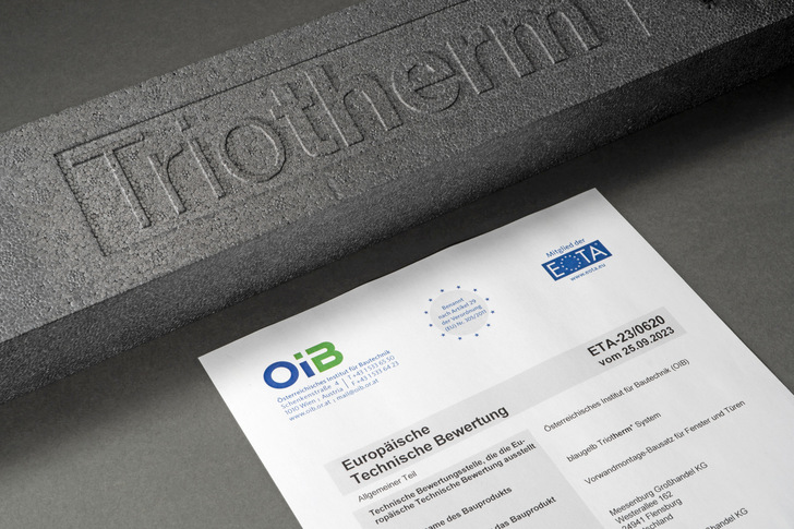 Triotherm+ kann nun mit einem allgemein anerkannten Nachweis zur technischen Anwendbarkeit im Sinne der Bauproduktenverordnung seine Leistungsfähigkeit dokumentieren.