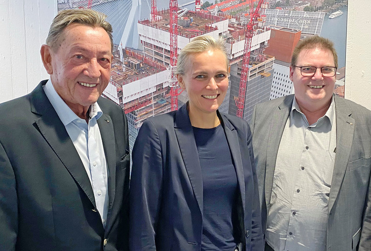 Walter Lonsinger (l.), Prof. Dr.-Ing. Isabelle Simons und Prof. Dr. Max Mühlhäuser.