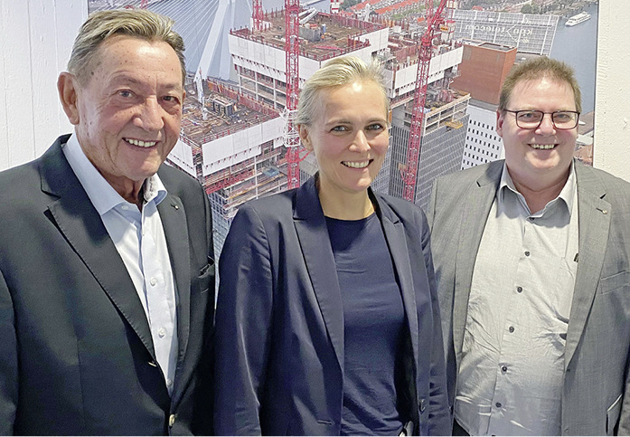 Walter Lonsinger (l.), Prof. Dr.-Ing. Isabelle Simons und Prof. Dr. Max Mühlhäuser. - © Foto: AIUIF
