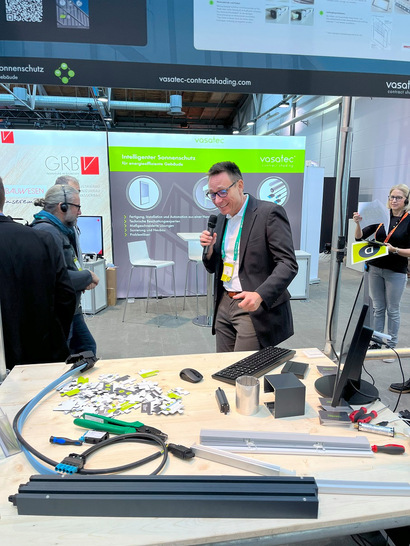 Mirco Röttger, Geschäftsbereichsleitung der Faltenbacher Isolette beim Klima-Festival in Berlin