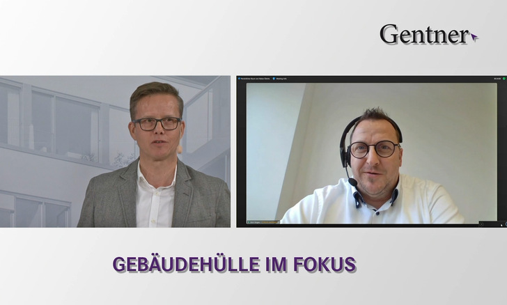 Jörn Voges (r.) Business Development Fenster Soudal im Gespräch mit GW Chefredakteur Daniel Mund 