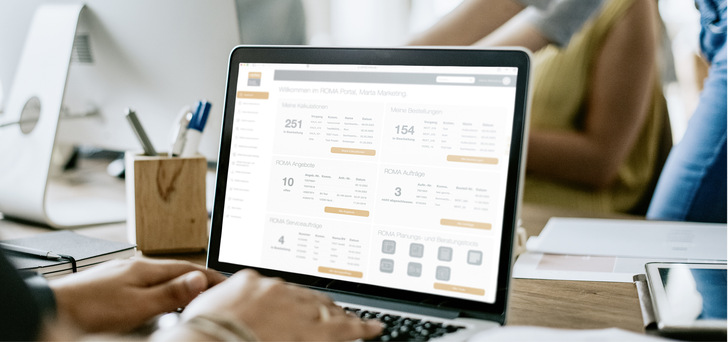  Im Roma Portal, dem digitalen Werkzeugkasten, sehen Sie alles Wichtige auf einen Blick.