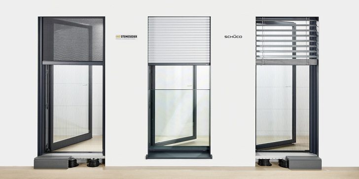 Schüco Perfect bietet gewerkeübergreifend ideale Voraussetzungen für das serielle Bauen, für Schüco Fenster und Schiebesysteme aus Aluminium und Kunststoff. - © Foto: Schüco International KG
