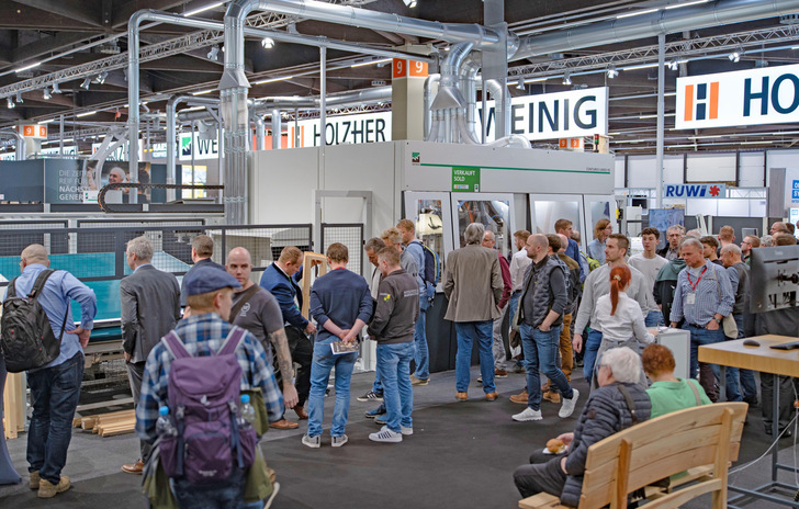  Stets gut besuchter Weinig-Messestand auf der Holz-Handwerk 2024