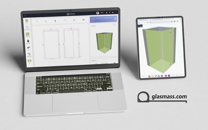 Der Glaskonfigurator kann auch zur Präsentation genutzt werden. - © Foto: Glasmass.com
