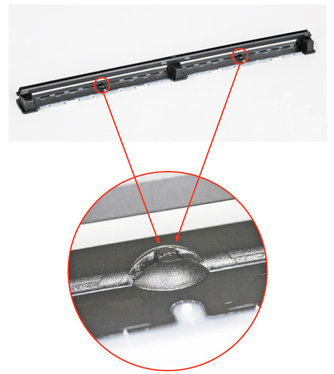  Hinter der Schutzkontur befindet sich die Klappendämpfung.