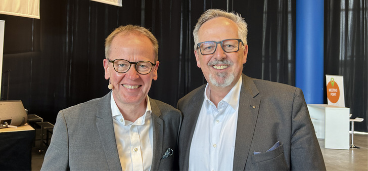 Ein starkes Team: BF Geschäfts­führer Joche﻿n Gröne­gräs (l.) und BF Präsident Hans-­Joachim Arnold - © Foto: Matthias Rehberger / GW
