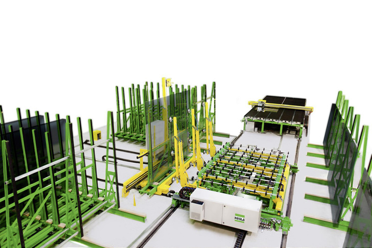  Das Handling und die Übergangszeiten zwischen den einzelnen Prozessstationen sind in jeder Analyse ein Thema, um den konstanten „Glasfluss“ zu gewährleisten