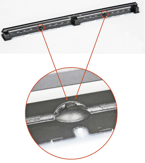  Hinter der Schutzkontur befindet sich die Klappendämpfung.