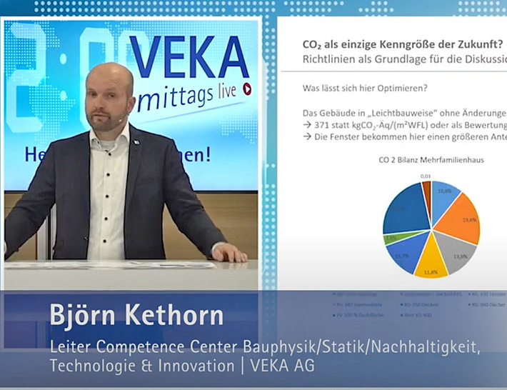 Björn Kethorn, Leiter des Competence Centers Bauphysik/Statik/Nachhaltigkeit bei Veka AG: „Für größere Objekte mit mehr als 1.000 m² Nutzfläche gilt die EPBD schon ab 2028, für alle anderen Gebäude ab 2030.“