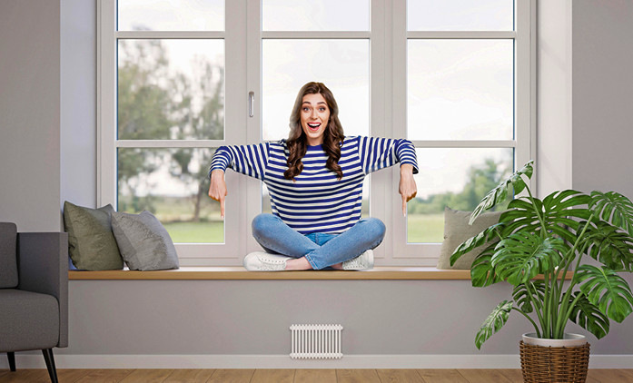 Die Werbemotive der erfolgreichen Kampagne verdeutlichen mit einem Augenzwinkern, dass neue Fenster deutlich den Energiebedarf von Heizungsanlagen senken.