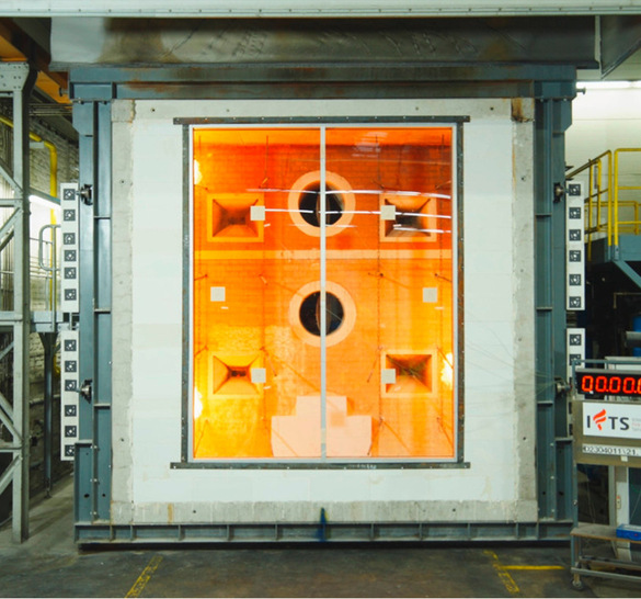 Brandschutzprüfung im neuen Ofen im IFTS Herzogenrath