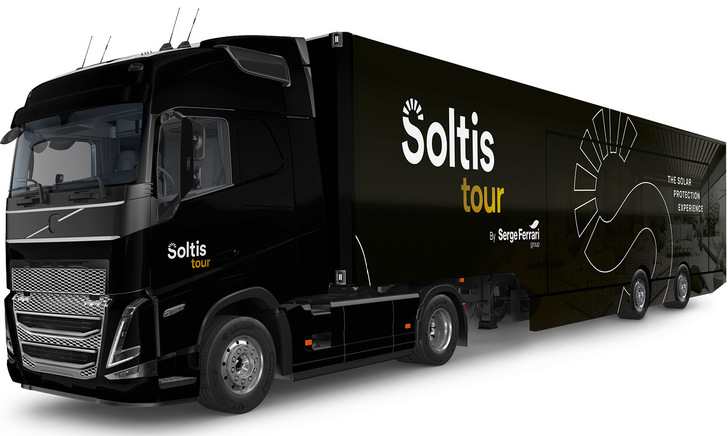 Vom September 2024 bis Februar 2025 werden die Soltis Trucks 13 Länder mit 60 Etappen bereisen und bei renommierten Systempartnern die aktuellen ­Kollektionen und Neuheiten des Soltis-Programms zeigen.