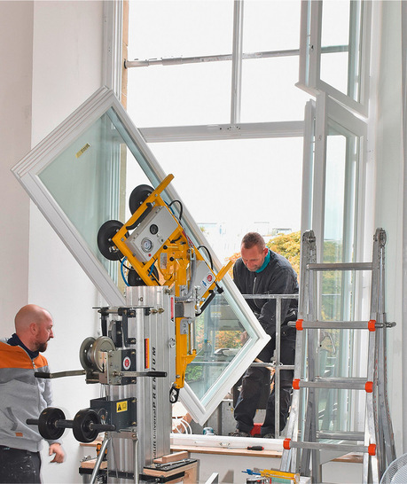 Sanierungsarbeiten am Stuttgarter neuen Schloss, die 2020 abgeschlossen wurden.