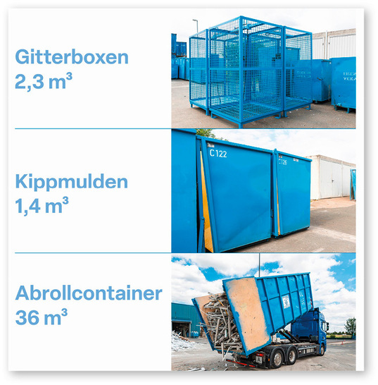 Sammelbehälter für jeden Bedarf können bei der Veka UT angefordert werden.