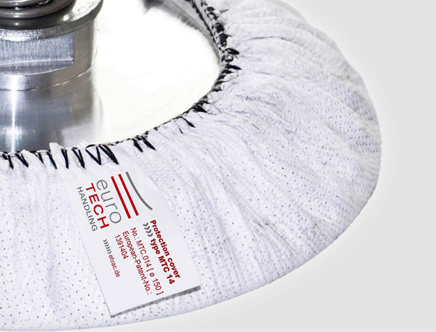 D﻿ie MTC Schutzüber­züge ­werden direkt über die Saug­plattendichtungen gezogen. Im Angebot befinden sich ­viele verschiedene Größen, auch für ovale Sauger.