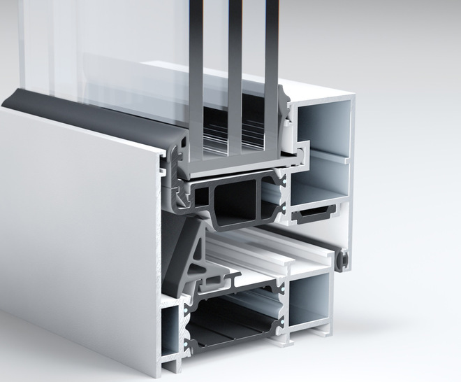 Metall-Fenster-Verbund mit beschichteten insulbar Profilen. Selbst bei komplexen Geometrien sorgt ESPOC für perfekte Lackierergebnisse.