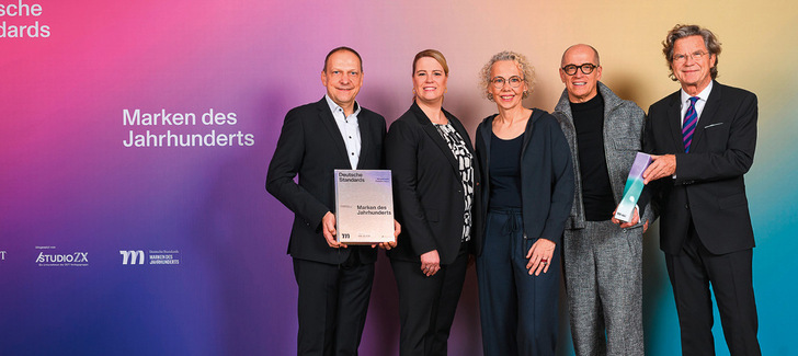 Das Führungsteam von feco bei der feierlichen Übergabe der Auszeichnung