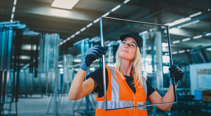 Die vergrößerte Folienoberfläche an der Profilseite des Swisspacer Ultimate Pro Abstandhalters sorgt dafür, dass der Butylauftrag am Rahmen optimal ­gelingt. Damit wird der SZR zuverlässig primär abgedichtet.