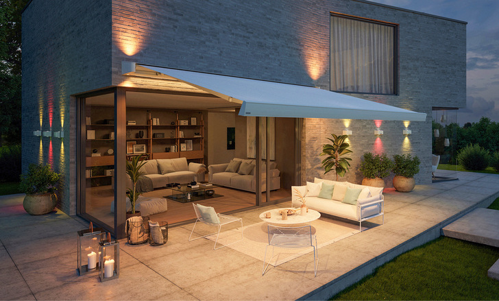 Ab Januar 2025 sind die Lichtoptionen der Markisen von markilux in der Version „RGB-WW“ mit 24 Volt erhältlich.