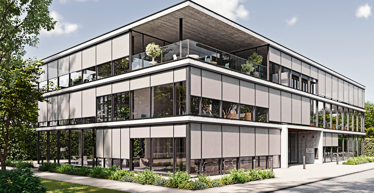 Das neue textile Sonnenschutzsystem ZipTex-F wurde speziell für eine einfache Montage auf Pfosten-Riegel-Fassaden konzipiert.