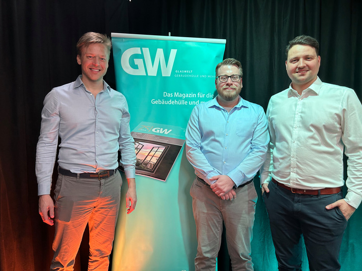 Die Referenten, v.l.: Georg Katzlinger-Söllradl (Lumeso), Sebastian Payrleitner (Lisec) und Felix Spangenberg (Gestellpool)