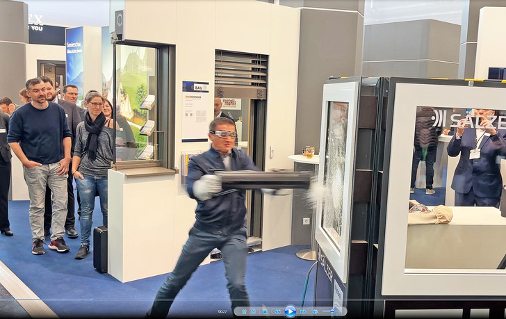 Vandalismus-Demonstration des ift Rosenheim auf der BAU 2025