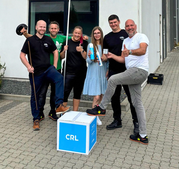 Dominik Hinzen (r.) und das CRL Team der neuen dänischen Niederlassung.