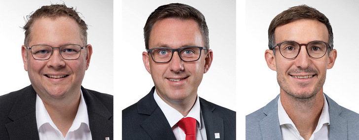 (v.l.n.r.) Christian Richartz, Stephan Kliegl und Manuel Peter,
