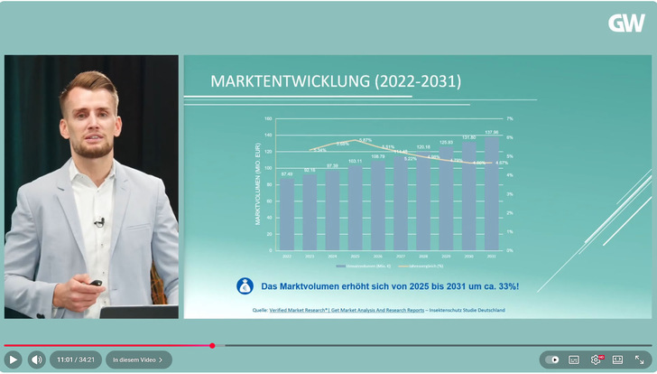Robin Titzkus stellt auf dem Thementag die Aufmass-App Messquito vor.