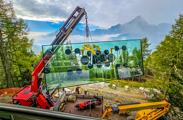 Montage mit Heavydrive Spezialanlagen auf über 2000 Metern Höhe in Südtirol