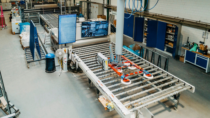 Ein Blick in die Produktion von Flachglas Nord-Ost