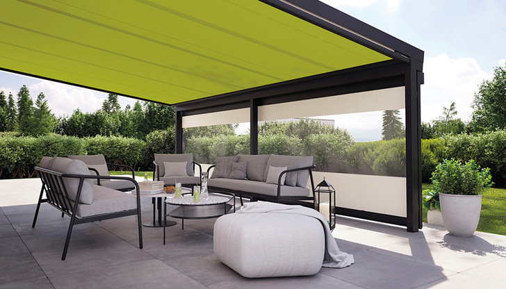 markilux ergänzt die Standardfarben für schienengeführte Markisenanlagen um Töne, die sich an Architektur- und Outdoortrends sowie an viel gefragten Sonderfarben orientieren.