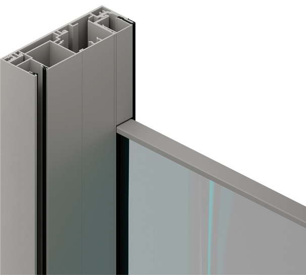 Der UNO Führungsschienen-Baukasten bietet viele Möglickeiten, wie hier mit einer ­filigranen integrierten Glas-Absturzsicherung.
