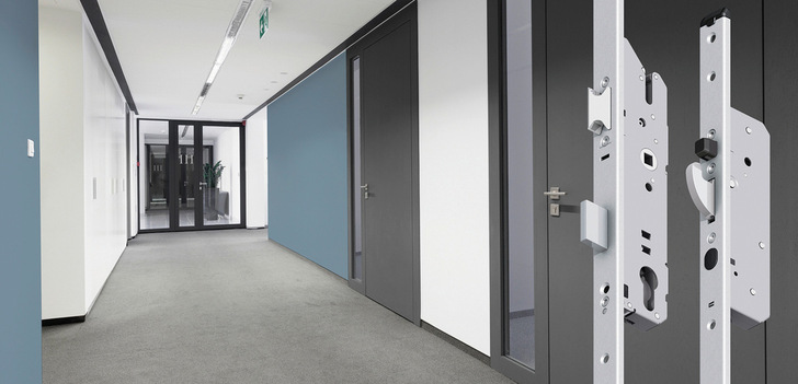 Die schlüsselbetätigte Panik-Mehrfachverriegelung multisafe 872 ist eine der Neuheiten für Fluchttüren