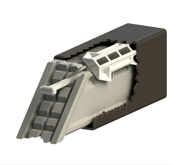 Das diagonale Spannsystem fixiert die Armierung gleichmäßig an allen vier Seiten.