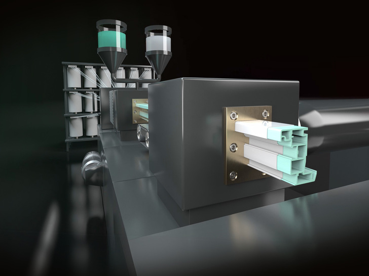 Mit dem thermoplastischen Pultrusionsverfahren werden mechanische Kennwerte auf Aluminium-Niveau erreicht. Stahlverstärkungen werden dadurch überflüssig. 