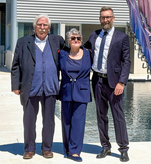 Die Gründerfamilie von Forel: Gründer Fortunato Vianello (l.) mit seiner Frau Nadia Davanzo und Sohn Riccardo Vianello (Forel CEO)