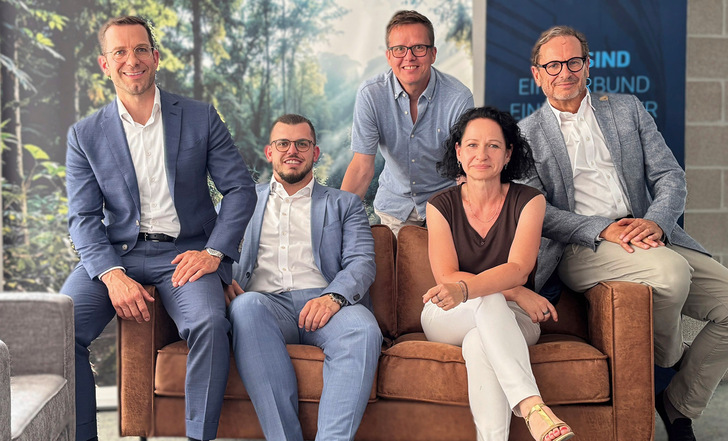 Meeting in Rudersberg v.l.: Tobias Pfoh, Mike Henle, GW-CR Daniel Mund, Nadine Tennhardt und Bernd Schlümer